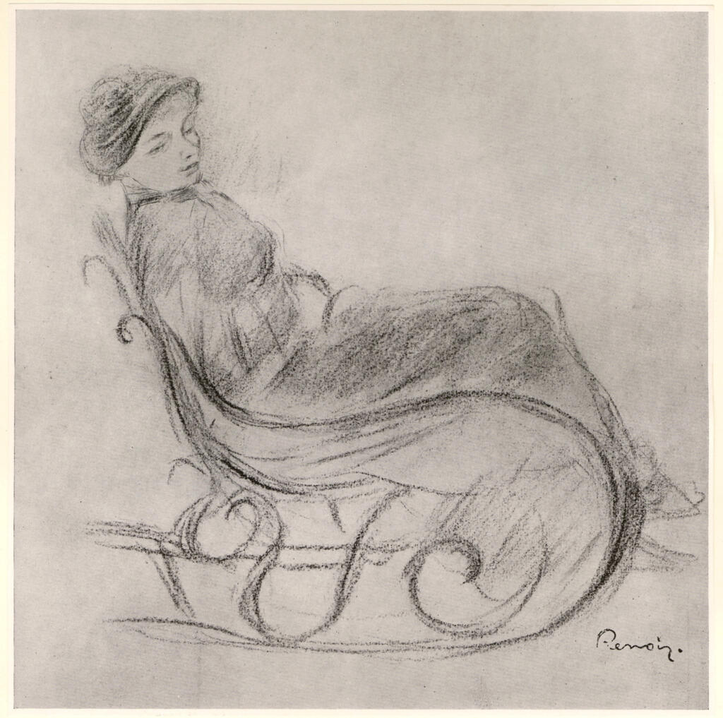 Renoir, Pierre Auguste , Donna su una sedia a dondolo