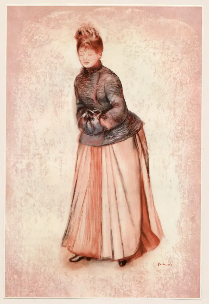 Anonimo , Renoir, Pierre Auguste - sec. XIX - Signora con manicotto , fronte