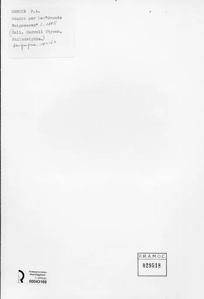 Anonimo , Renoir, Pierre Auguste - sec. XIX - Studio per Le "Grands Baigneuses" , retro