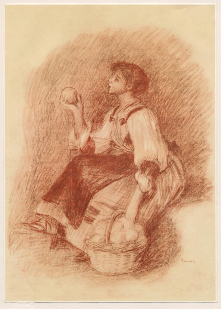 Anonimo , Renoir, Pierre Auguste - sec. XIX - La venditrice di arance , fronte