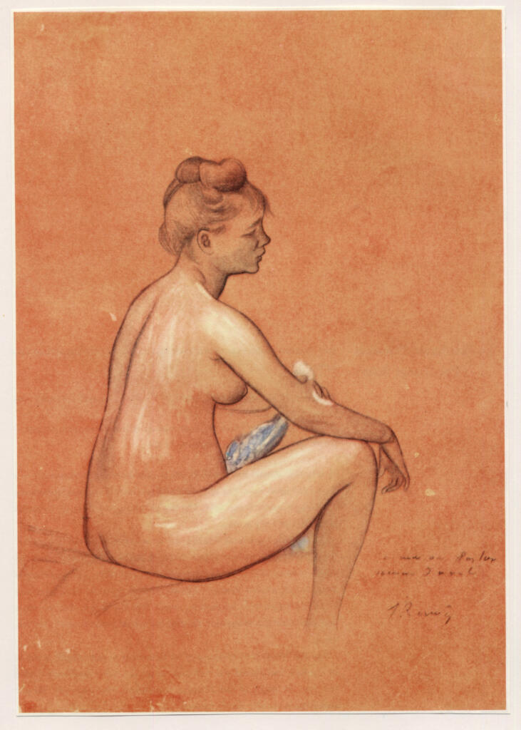 Anonimo , Renoir, Pierre Auguste - sec. XIX - Bagnante seduta , fronte