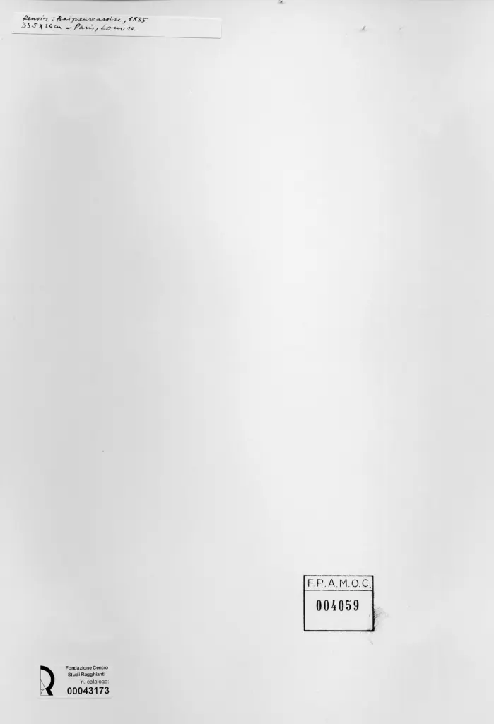 Anonimo , Renoir, Pierre Auguste - sec. XIX - Bagnante seduta , retro