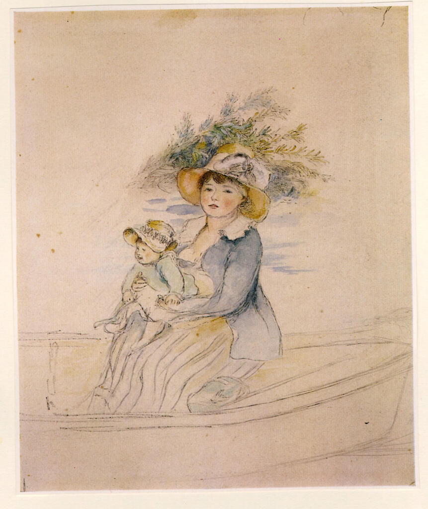 Anonimo , Renoir, Pierre Auguste - sec. XIX - Gita in barca (Madame Renoir e Pierre) , fronte
