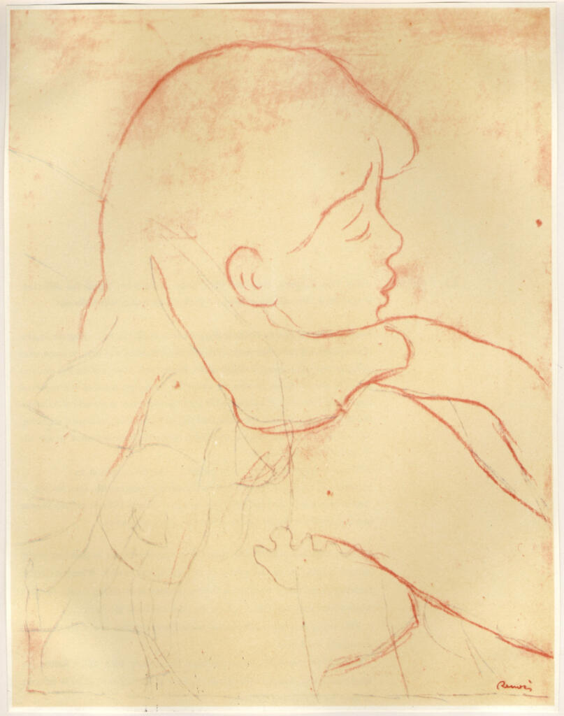 Anonimo , Renoir, Pierre Auguste - sec. XIX - Ritratto di giovane donna , fronte