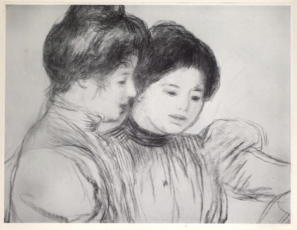 Anonimo , Renoir, Pierre Auguste - sec. XIX - Mesdemoiselles Lerolle al piano , fronte