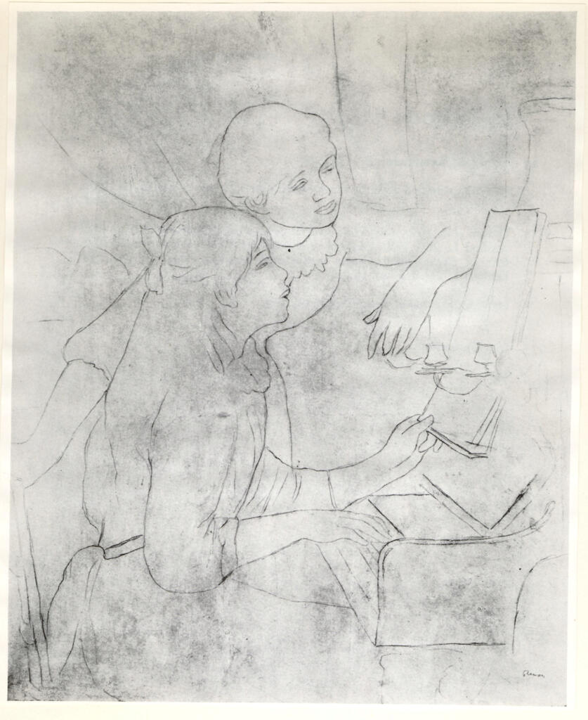 Anonimo , Renoir, Pierre Auguste - sec. XIX - Ragazze al piano , fronte