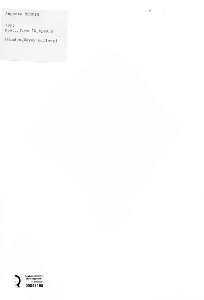 Anonimo , Renoir, Pierre Auguste - sec. XIX , retro