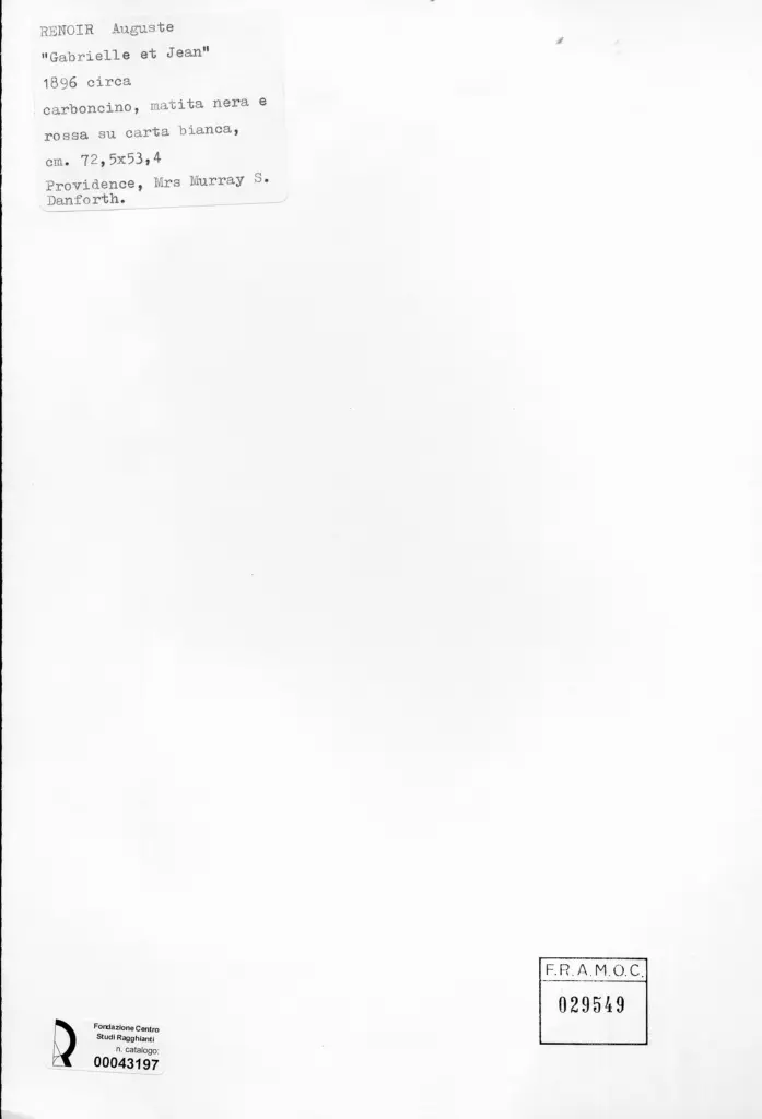 Anonimo , Renoir, Pierre Auguste - sec. XIX - Gabrielle e Jean , retro