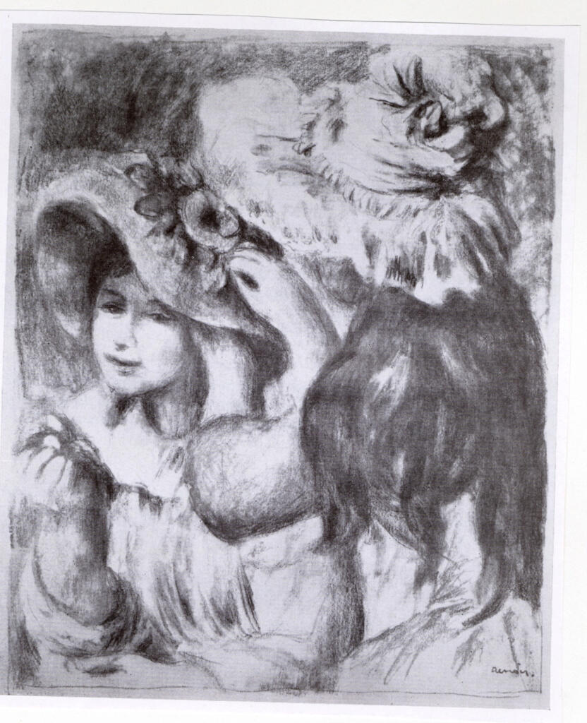 Anonimo , Renoir, Pierre Auguste - sec. XIX - Il cappello con spillone , fronte