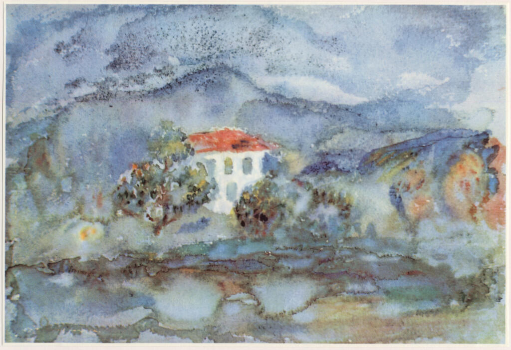 Anonimo , Renoir, Pierre Auguste - sec. XX - Casa a Cagnes , fronte