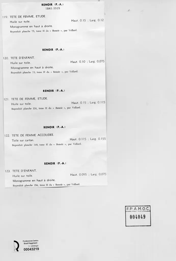 Anonimo , Renoir, Pierre Auguste - - , retro