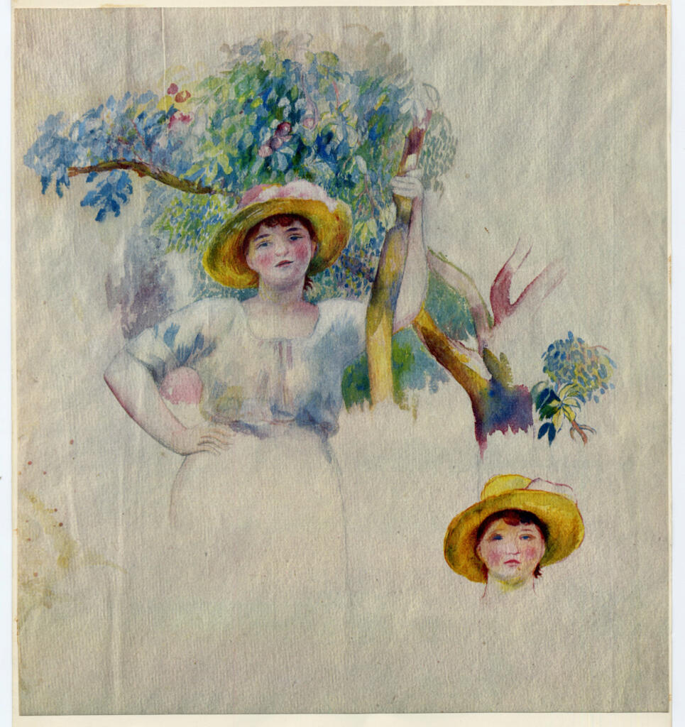 Anonimo , Renoir, Pierre Auguste - sec. XIX - Raccoglitrici di mele , fronte