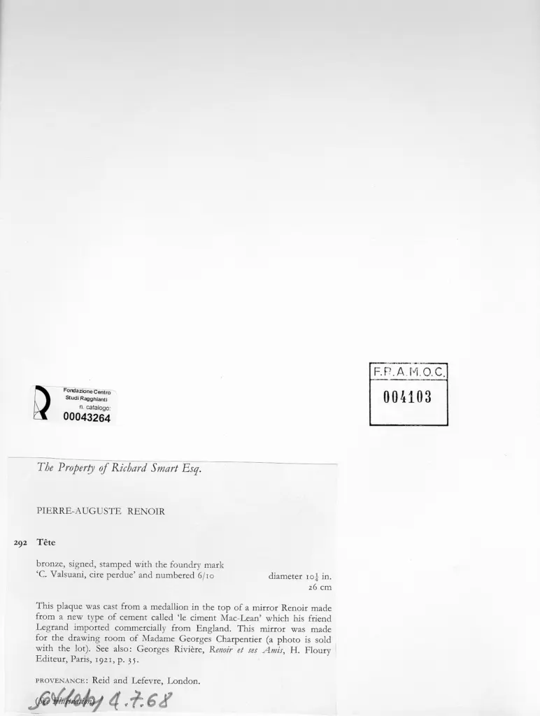 Anonimo , Renoir, Pierre Auguste , retro