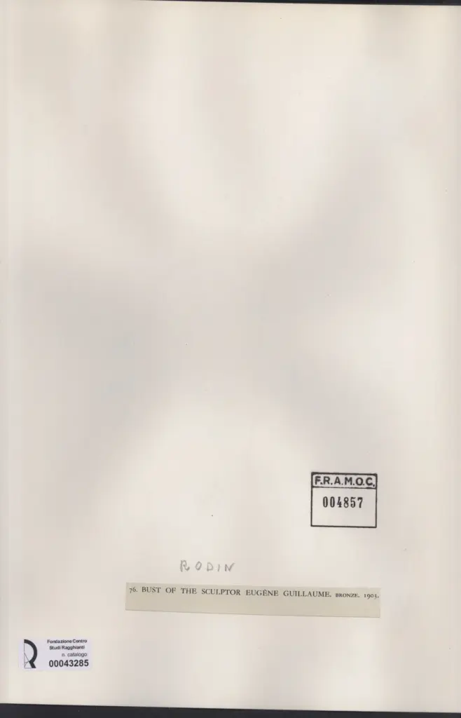 Anonimo , Rodin, Auguste - sec. XX - Bust of the sculptor Eugene Guillaume , retro