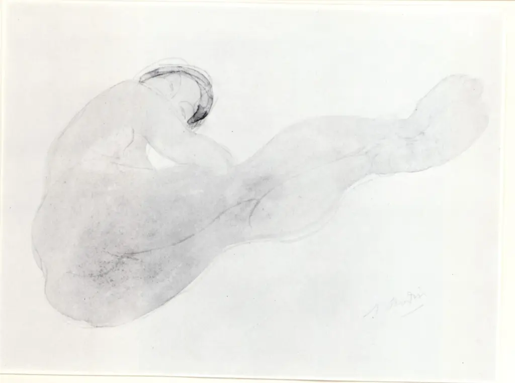 Anonimo , Rodin, Auguste - sec. XIX - Nu parterre , fronte