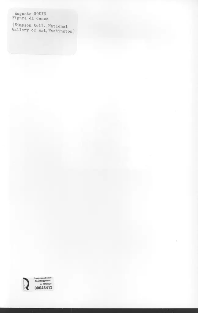 Anonimo , Rodin, Auguste - sec. XIX - Figura di danza , retro