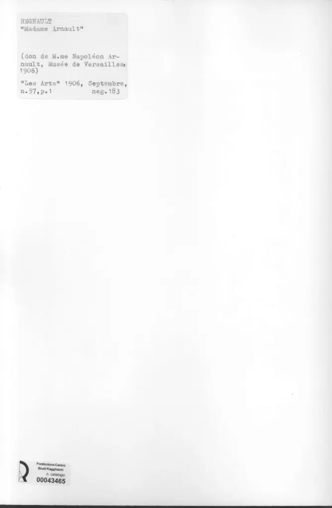 Anonimo , Regnault, Jean Baptiste - sec. XIX - Madame Arnault , retro