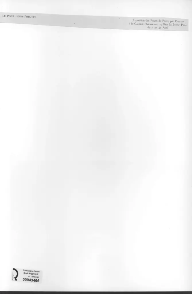 Anonimo , Renefer, Raymond - sec. XIX - Le Pont Louis-Philippe , retro