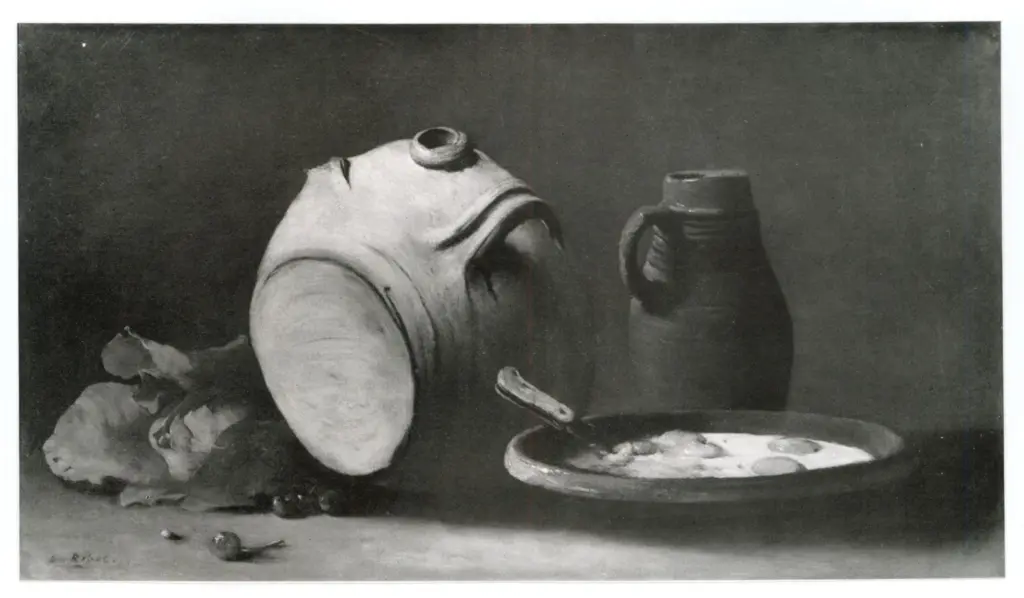 Ribot, Th&eacute;odule , Natura morta con uova al tegamino