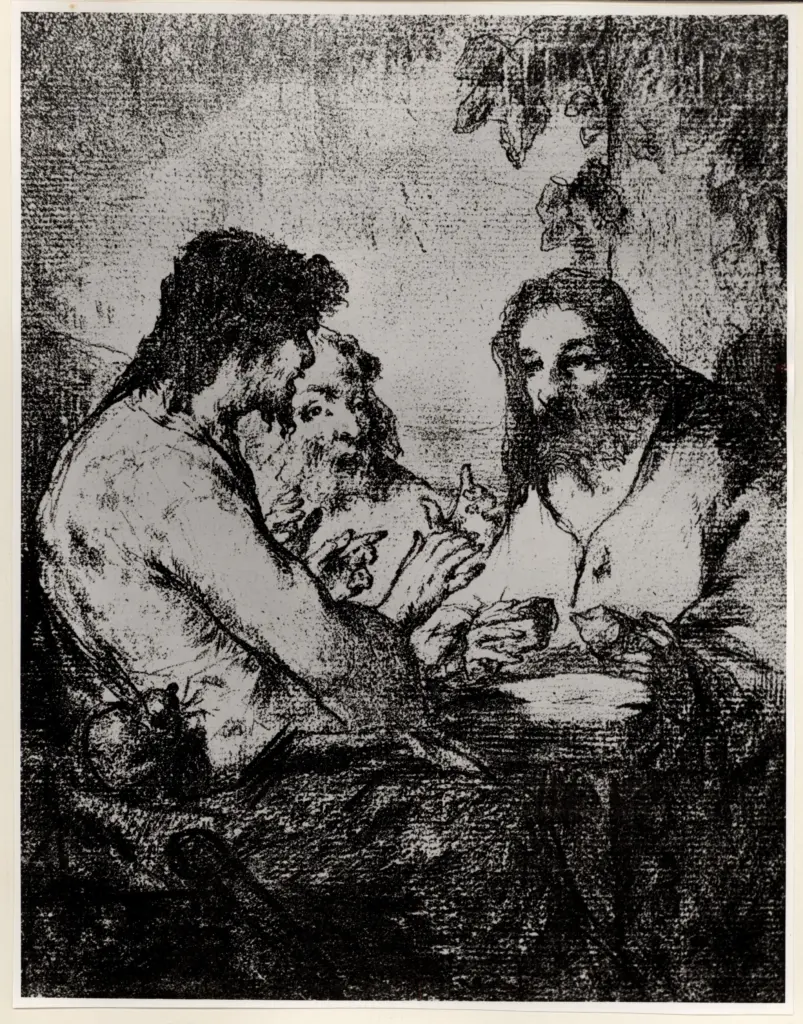 Ribot, Th&eacute;odule , Uomini seduti che conversano