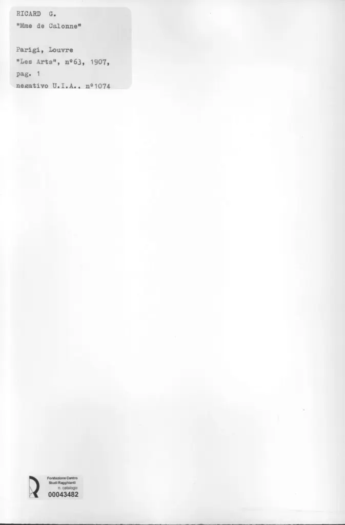 Anonimo , Gustave, Ricard - sec. XIX - M.me de Calonne , retro