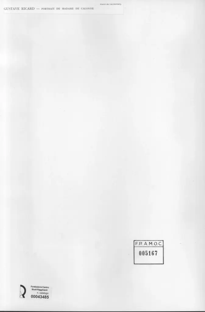 Anonimo , Gustave, Ricard - sec. XIX - Portrait de Madame de Calonne , retro