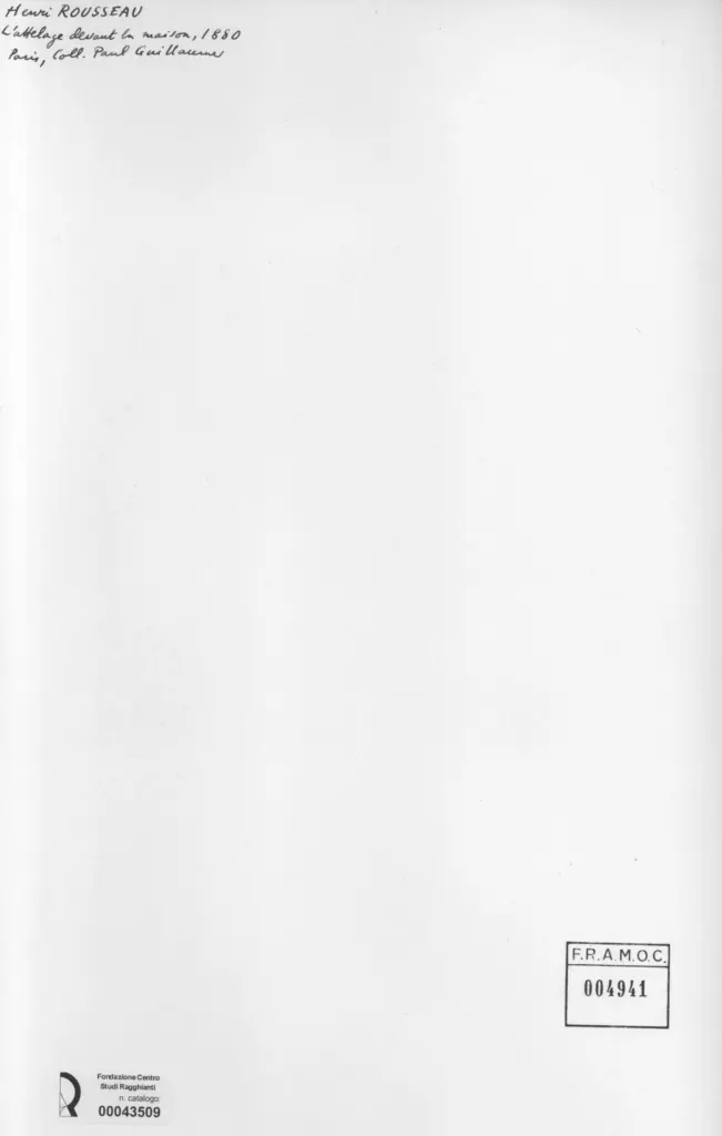 Anonimo , Rousseau, Henri - sec. XIX - L'attelage devant la maison , retro