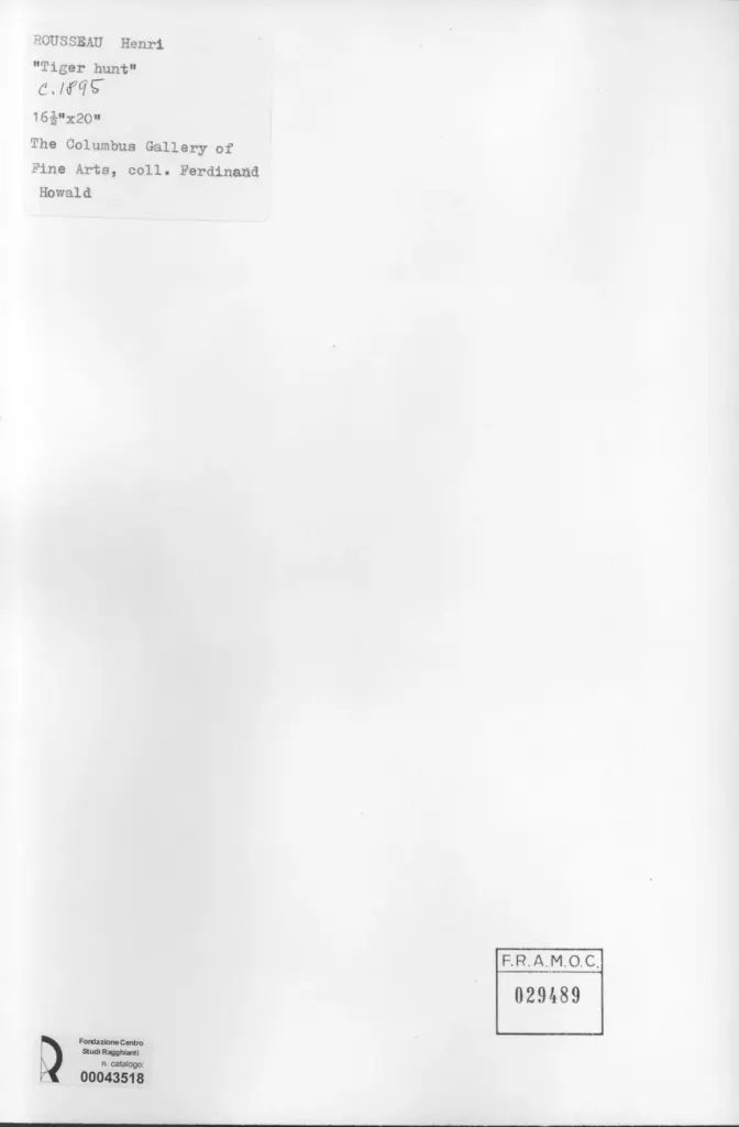 Anonimo , Rousseau, Henri - sec. XIX , retro