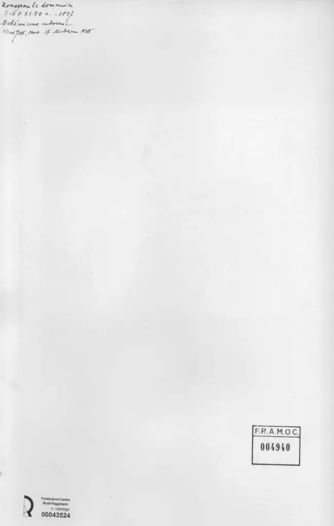 Anonimo , Rousseau, Henri - sec. XIX - Boh&eacute;mienne endormie , retro