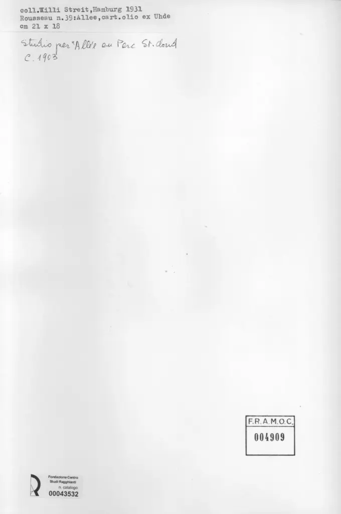 Anonimo , Rousseau, Henri sec. XX , retro