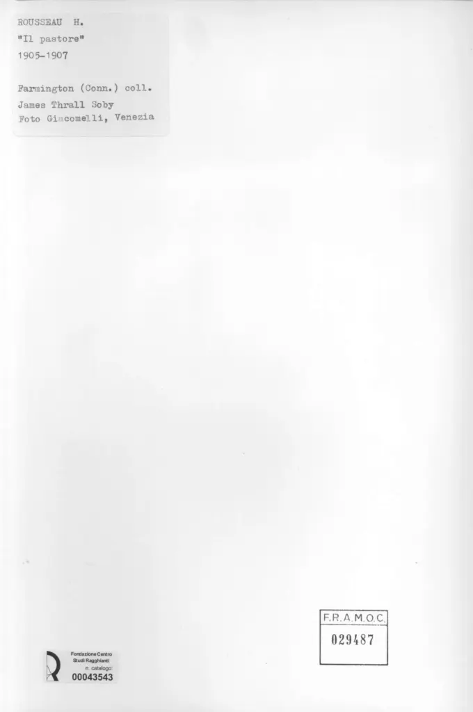 Giacomelli , Rousseau, Henri - sec. XX , retro