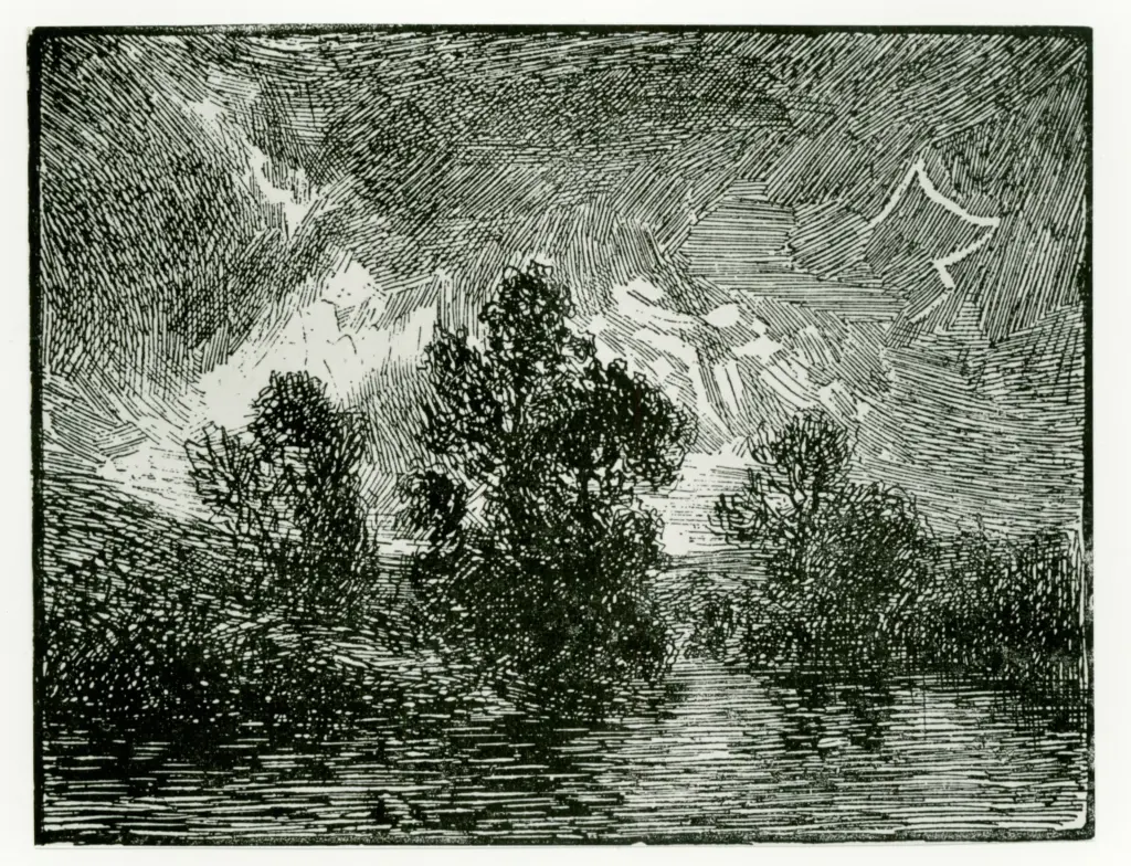 Anonimo , Hole, W.; Rousseau, Th&eacute;odore - sec. XIX - Tempesta , fronte