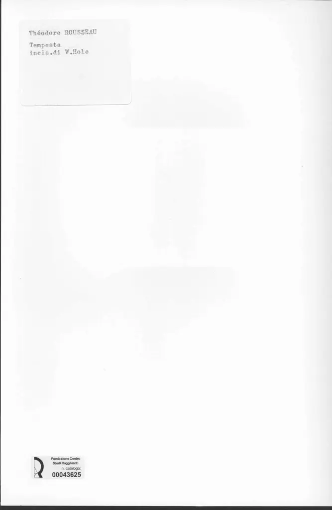 Anonimo , Hole, W.; Rousseau, Th&eacute;odore - sec. XIX - Tempesta , retro