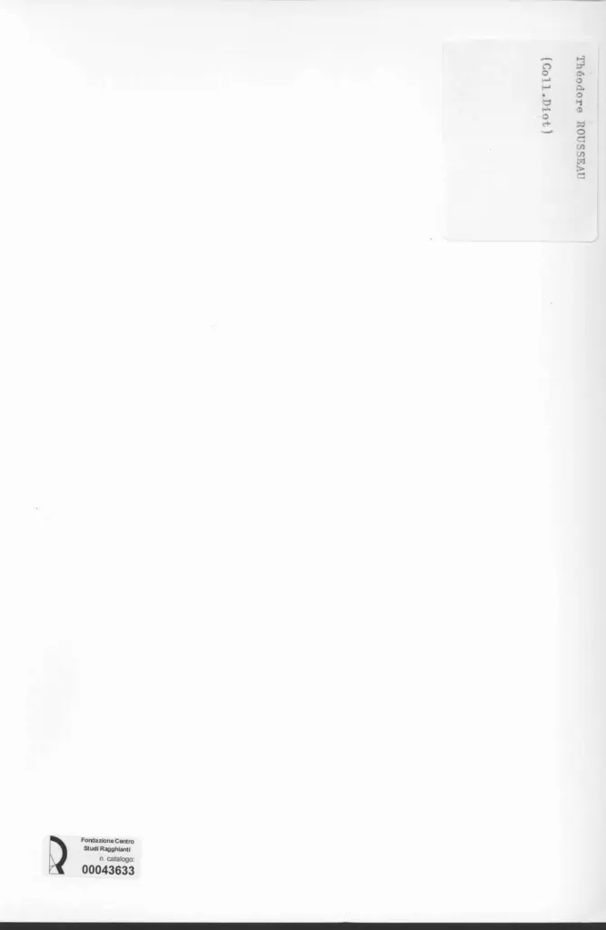 Anonimo , Rousseau, Th&eacute;odore , retro