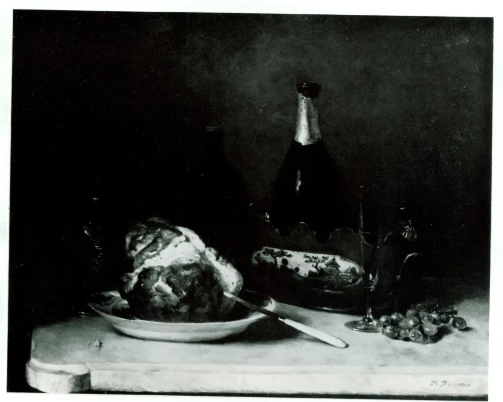 Rousseau, Th&eacute;odore , A still life with brioche
