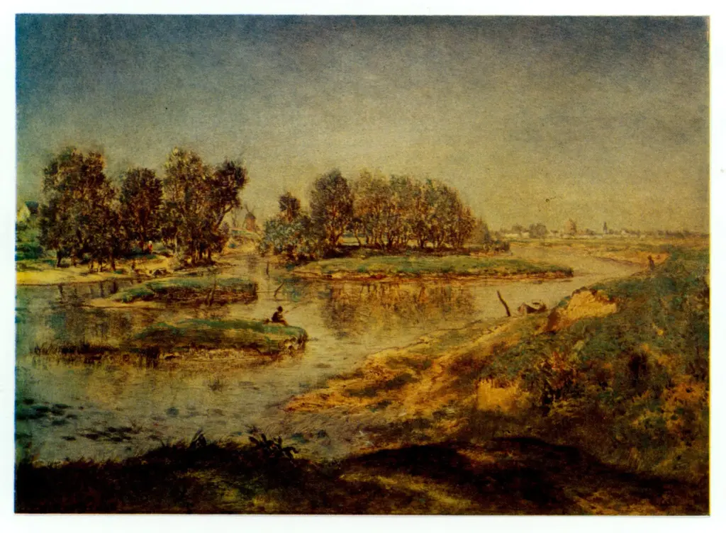Rousseau, Th&eacute;odore , An exstensive river landscape