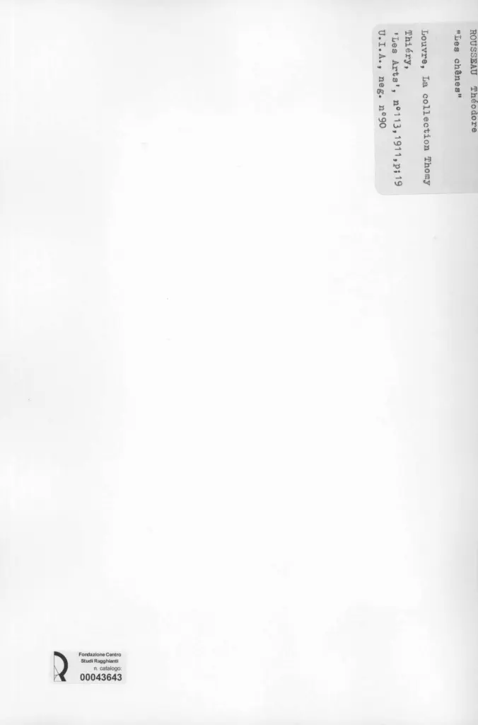 Anonimo , Rousseau, Th&eacute;odore - sec. XIX - Les Ch&ecirc;nes , retro