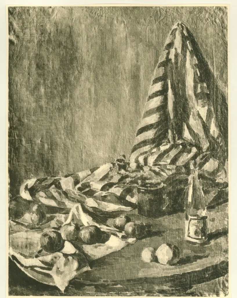 Roussel, Ker Xavier , Nature morte &agrave; la draperie ray&eacute;e