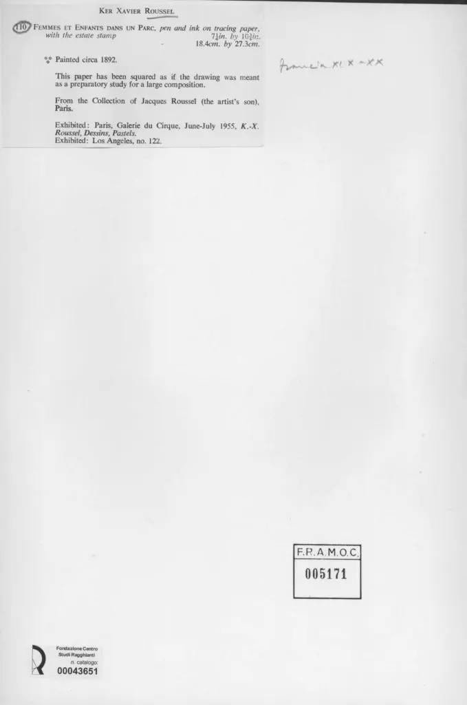 Anonimo , Roussel, Ker Xavier - sec. XIX - Femmes et Enfants dans un Parc , retro