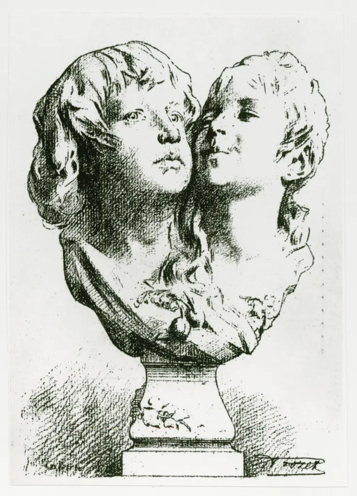 Anonimo , Rozet, Ren&eacute; - sec. XIX - Fr&egrave;re et soeur , fronte