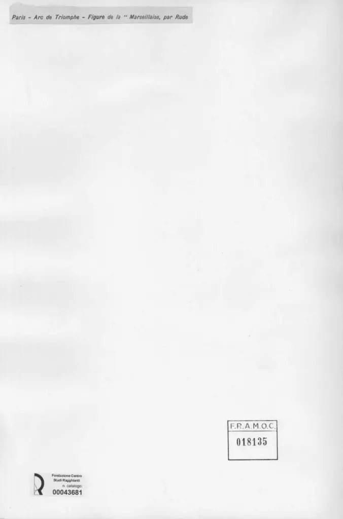 Anonimo , Rude, Francois - sec. XIX - Figure de la "Marseillaise" , retro