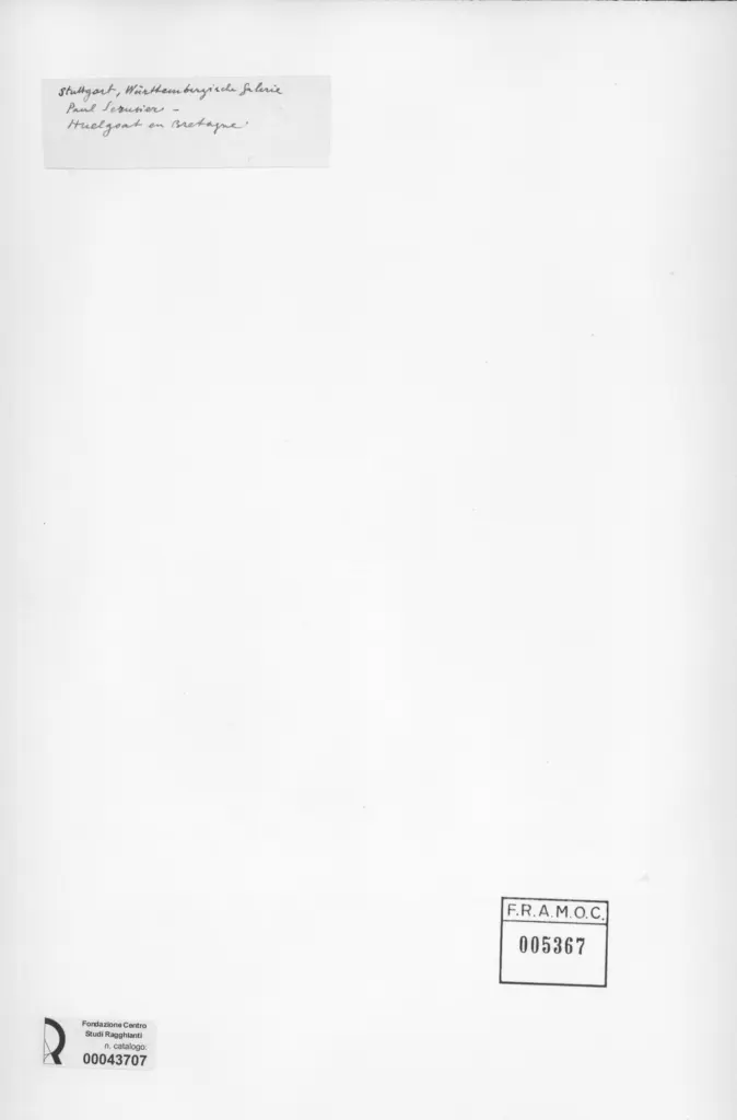 Anonimo , Serusier, Paul - sec. XIX - Huelgoat en Bretagne , retro