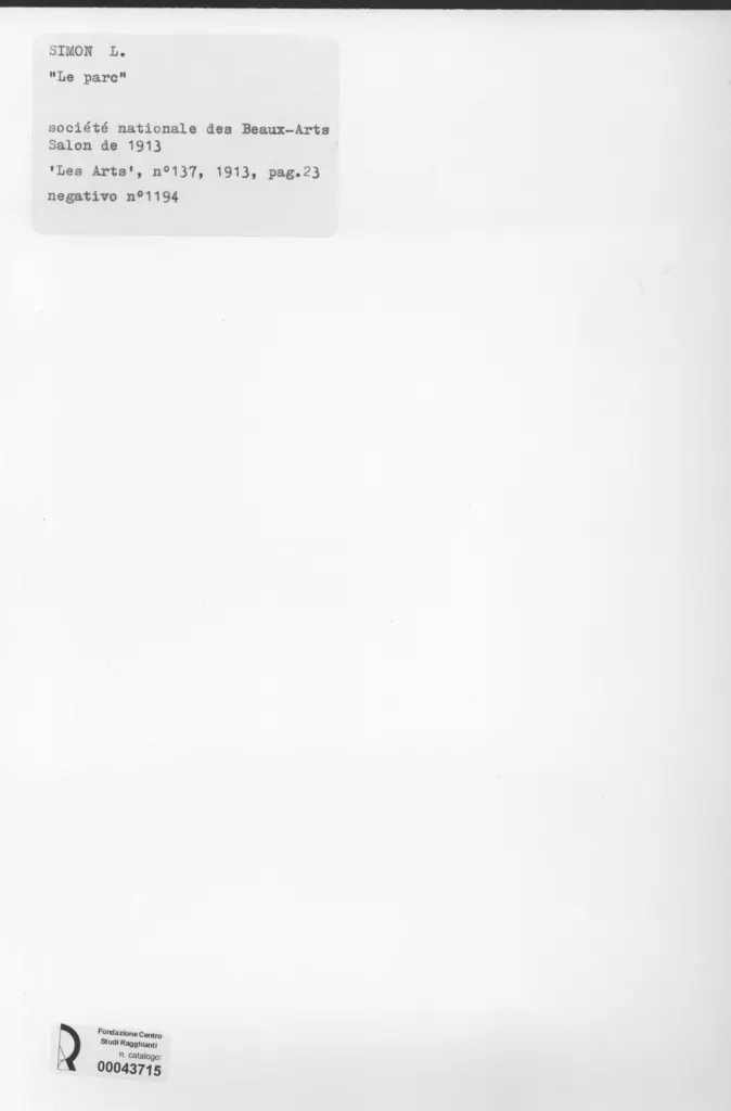 Anonimo , Simon, Lucien - sec. XIX - Le parc , retro