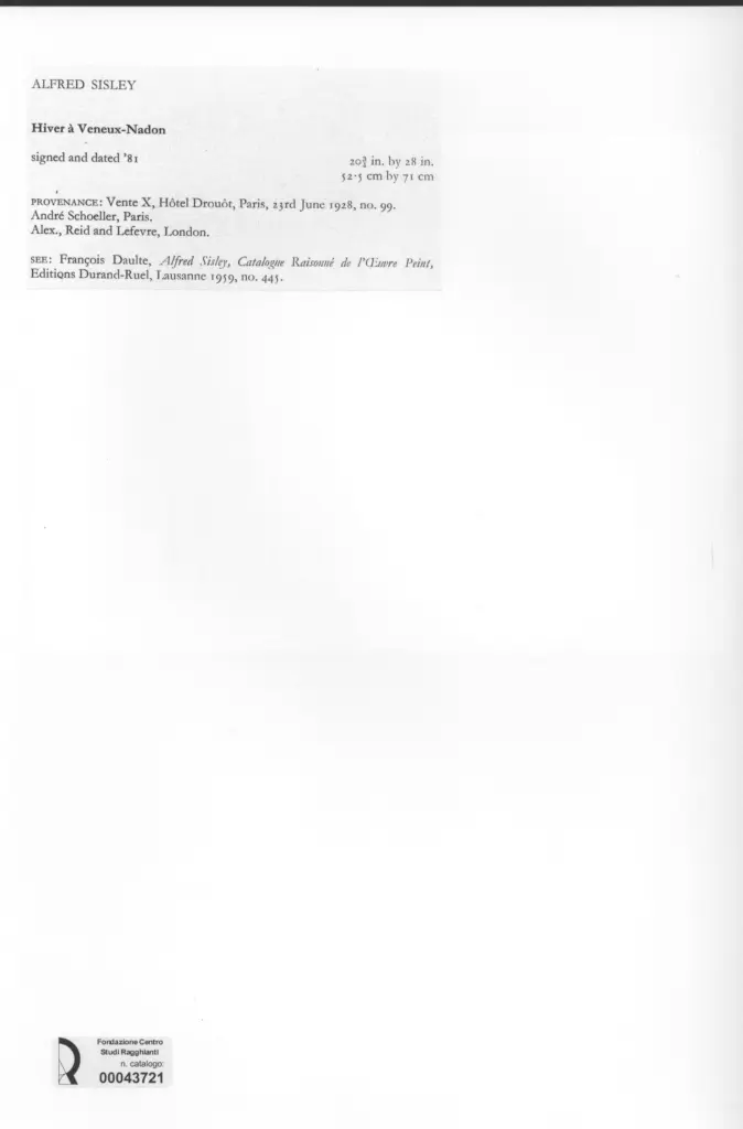 Anonimo , Sisley, Alfred - sec. XIX - , retro