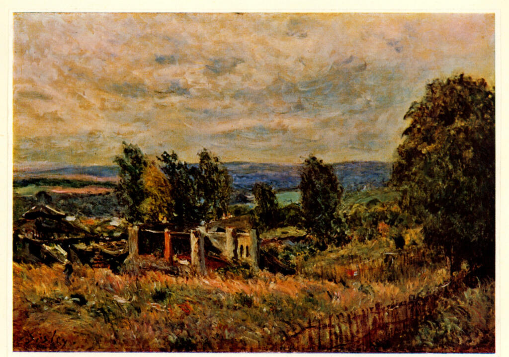 Anonimo , Sisley, Alfred - sec. XIX - Paesaggio , fronte