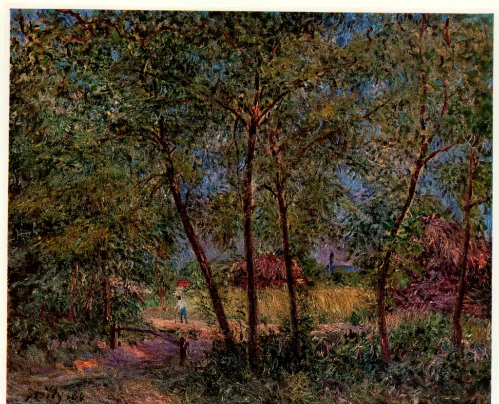 Anonimo , Sisley, Alfred - sec. XIX - A la lisi&eacute;re du Bois - Les Sablons - Juin , fronte