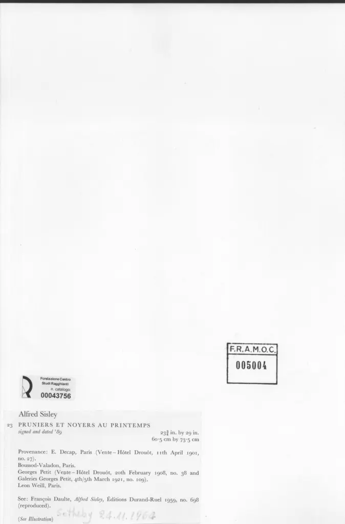 Sisley, Alfred - sec. XIX , retro