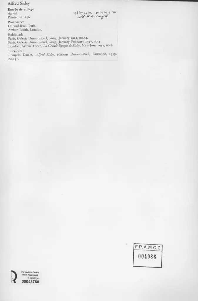 Sisley, Alfred - sec. XIX , retro