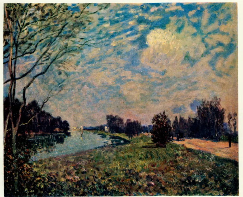 Anonimo , Sisley, Alfred - sec. XIX - La Tamise &agrave; Hampton Court , fronte