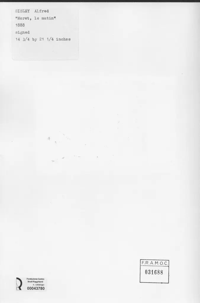 Anonimo , Sisley, Alfred - sec. XIX - Moret, le matin , retro